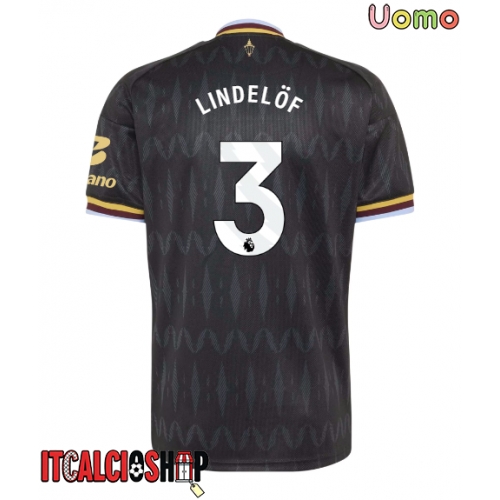 Aston Villa Victor Lindelof #3 Seconda Maglia 2026-27 Manica Corta